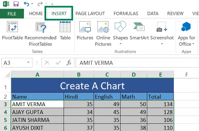 How To Create Chart In Excel From Table