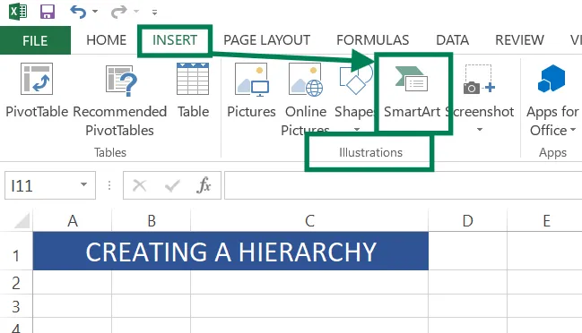 How To Create Hierarchy Tree In Excel 1