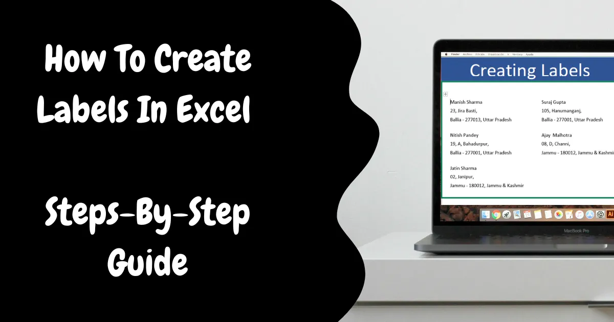 How To Create Labels In Excel