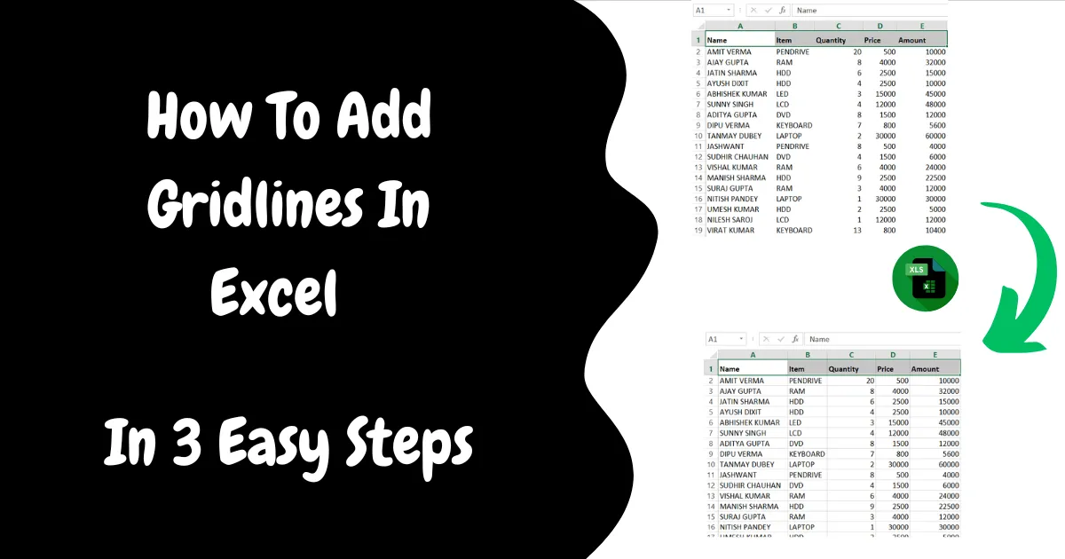 How To Add Gridlines In Excel